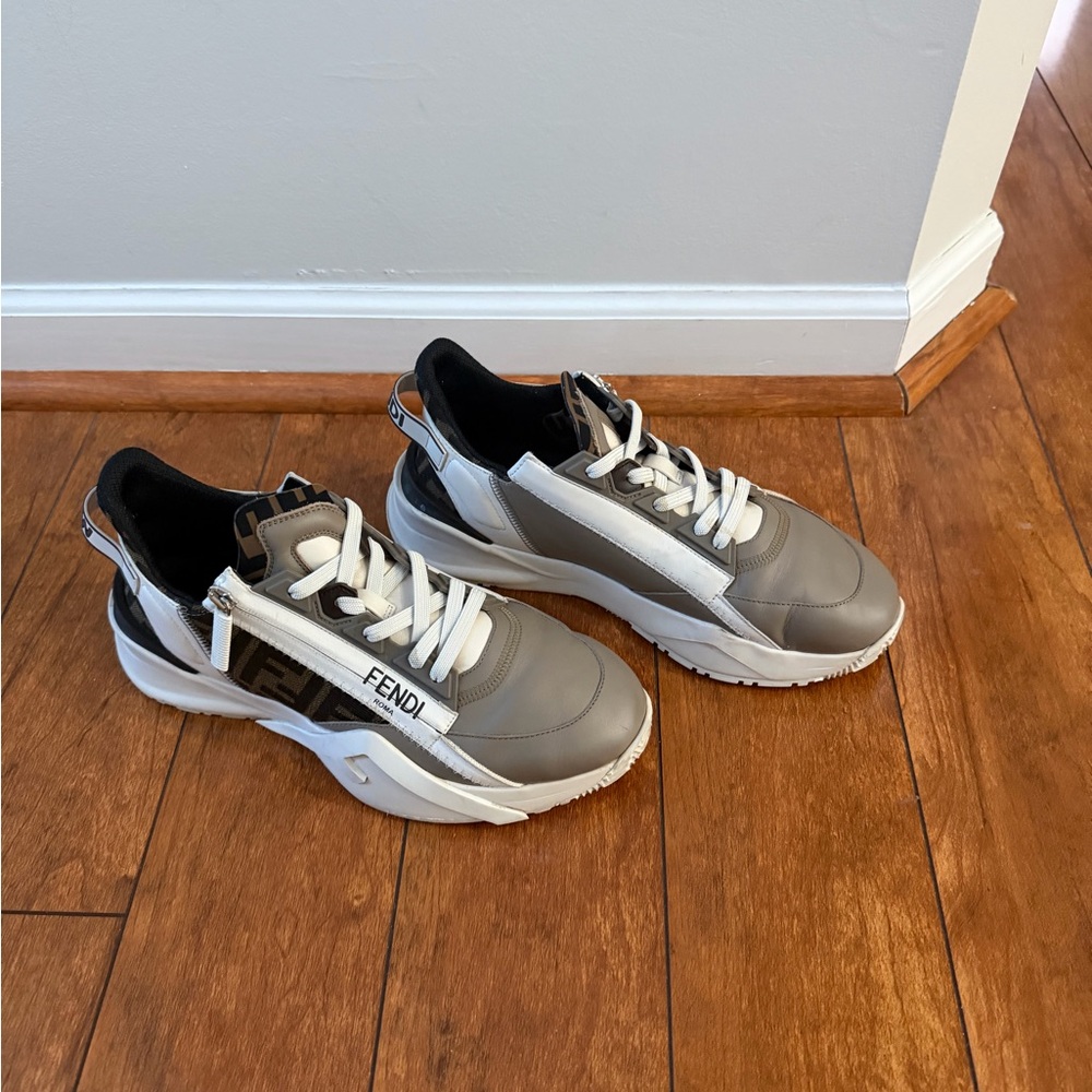 Authentic Fendi Women’s Sneakers in Gray and White